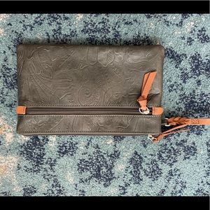 Leather Boho Wristlet